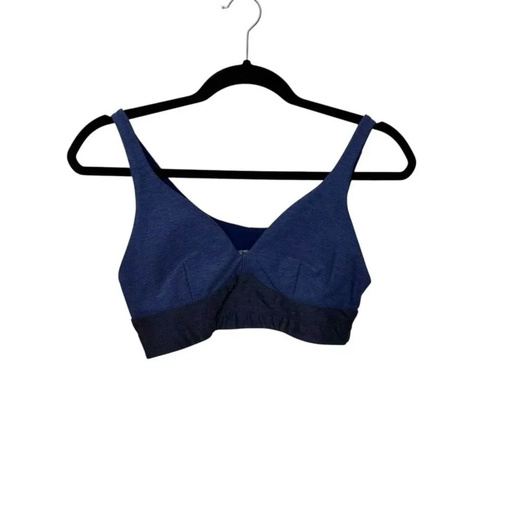 Outdoor Voices Blue Sports Bra Stretch Workout Gym‎ Activewear Women S